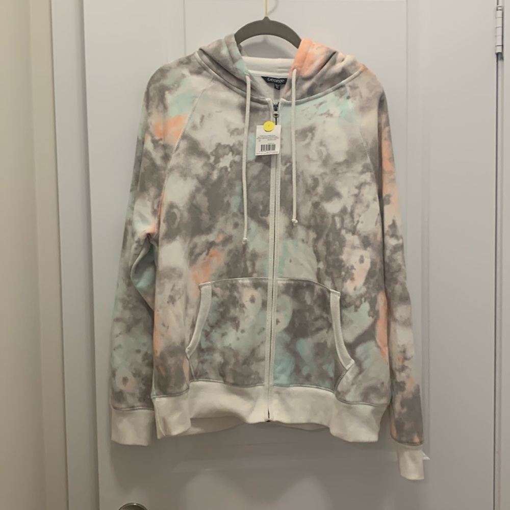Unisex NWT tie dye zip up sweater